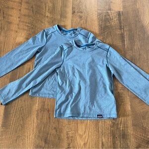 Patagonia Kids Long Sleeve Tees in Light Blue